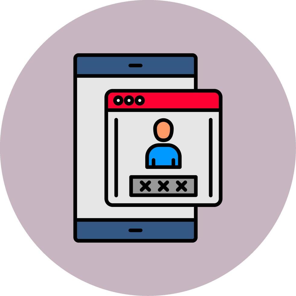 Booking App Line Filled multicolour Circle Icon vector