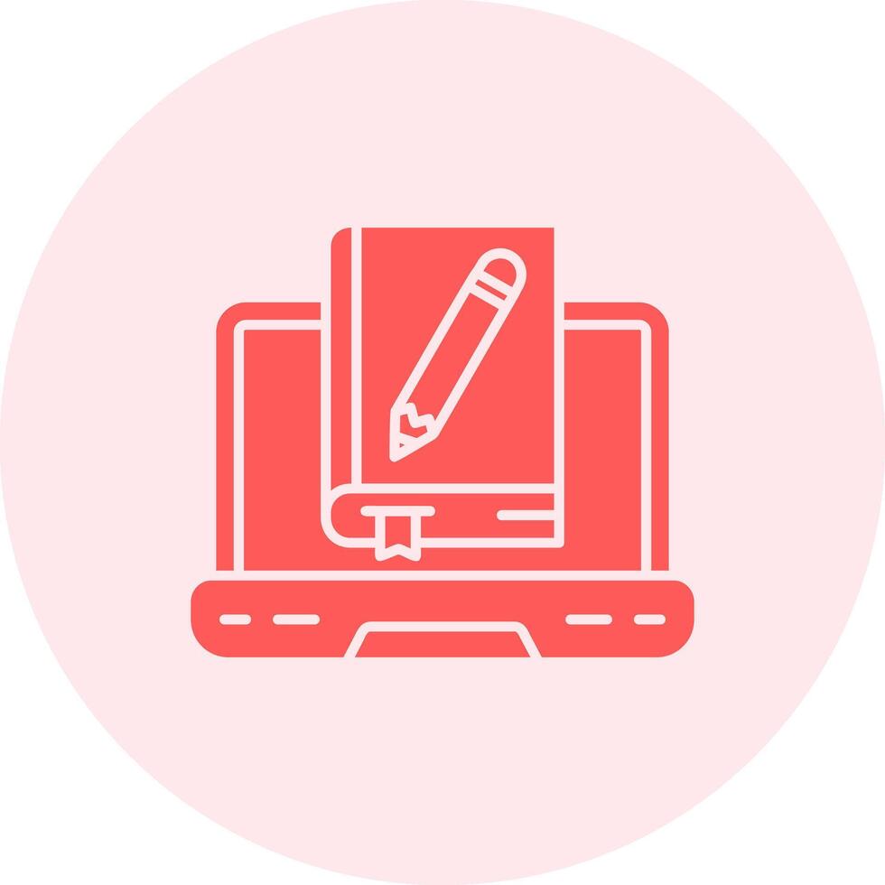 Online learning Solid duo tune Icon vector