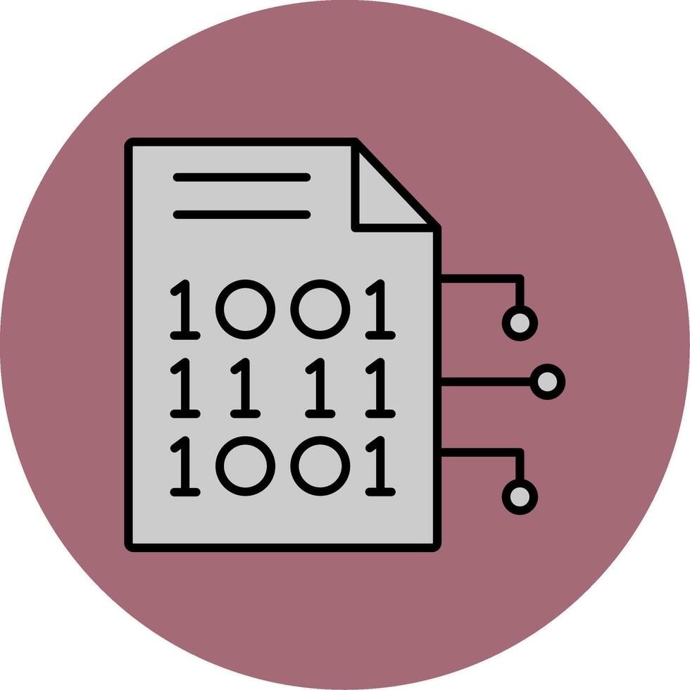 Encryption Data Line Filled multicolour Circle Icon vector