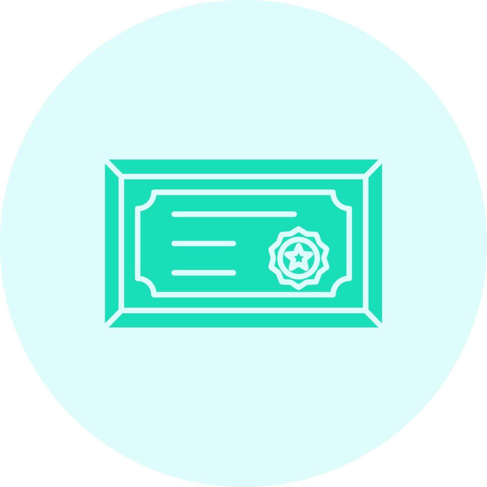 Certificate Solid duo tune Icon vector