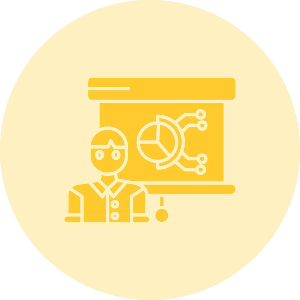 Presentation Solid duo tune Icon vector