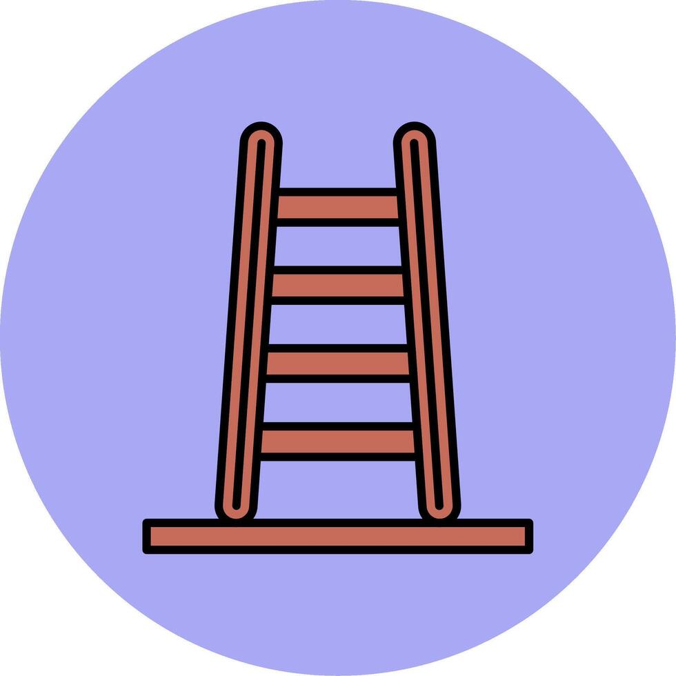 Step Ladder Line Filled multicolour Circle Icon vector