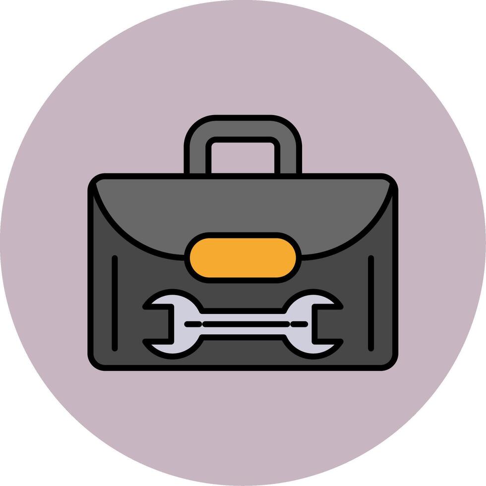 Tool Box Line Filled multicolour Circle Icon vector