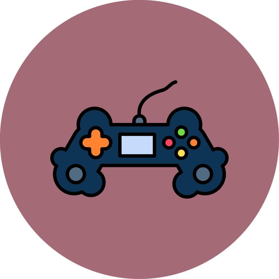 Gaming Line Filled multicolour Circle Icon vector