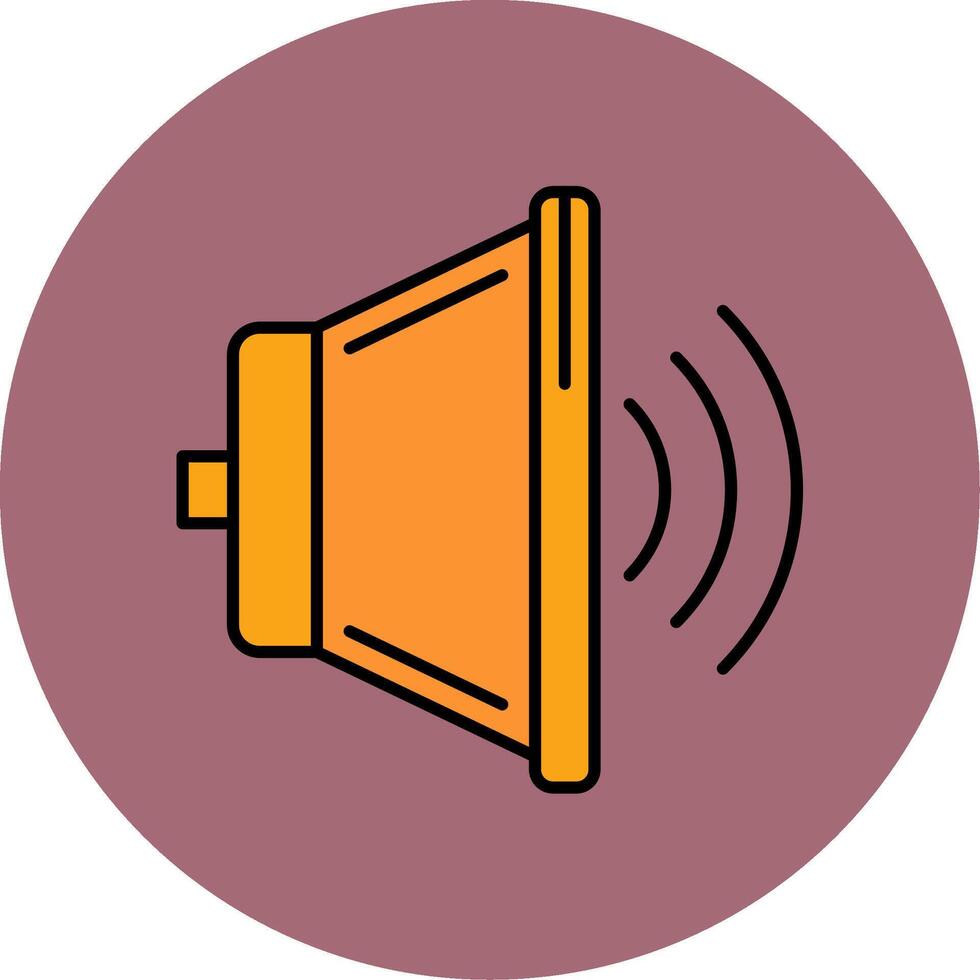 Volume Line Filled multicolour Circle Icon vector