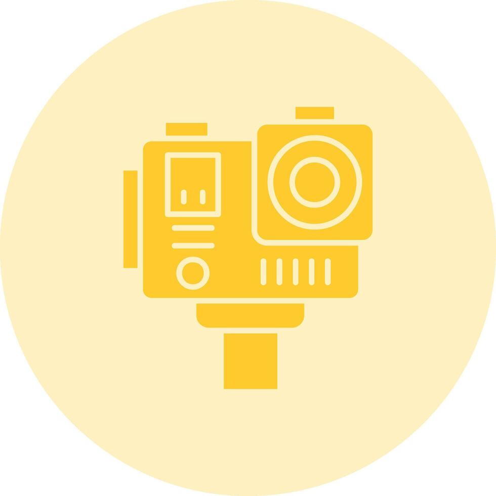 Action camera Solid duo tune Icon vector