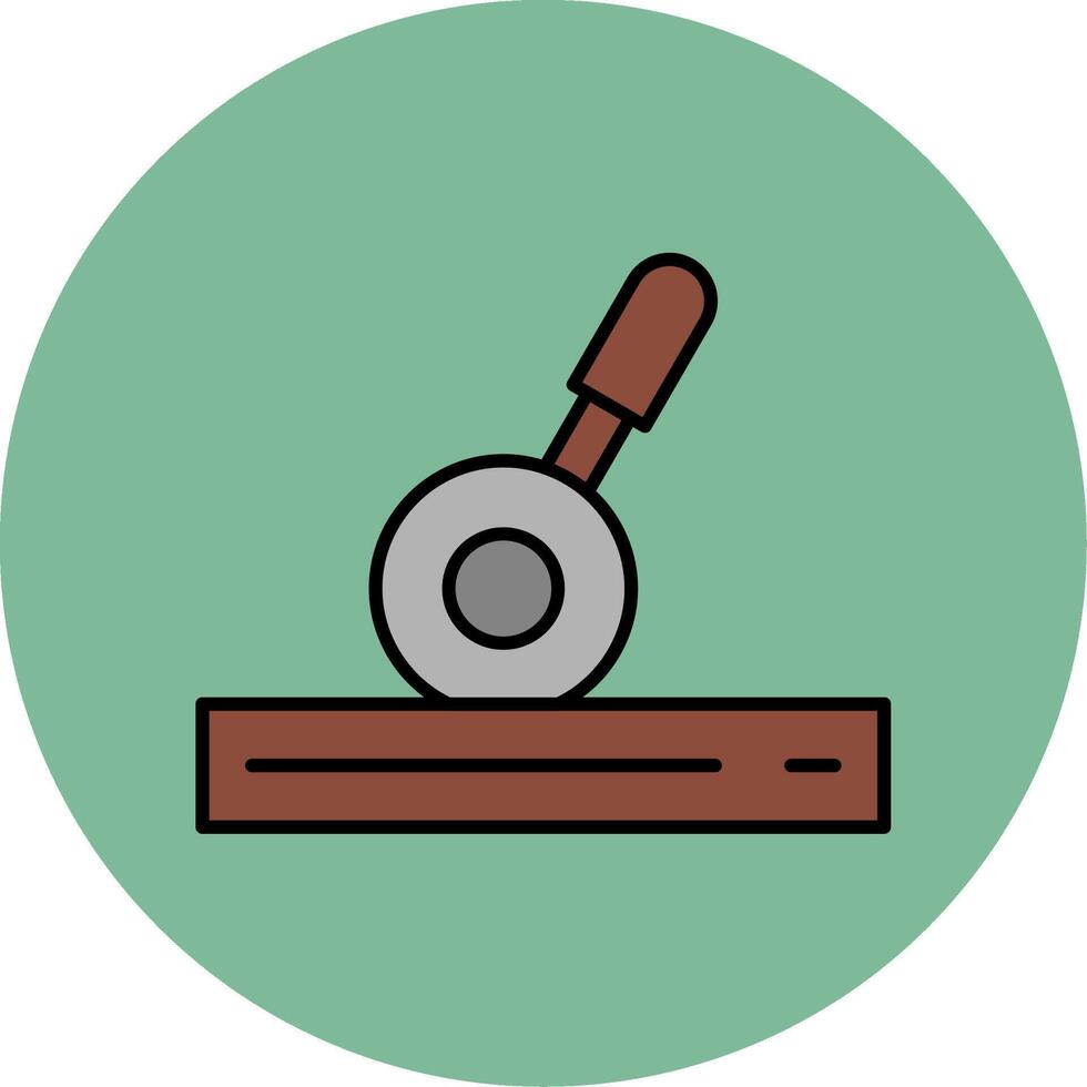 Control Lever Line Filled multicolour Circle Icon vector