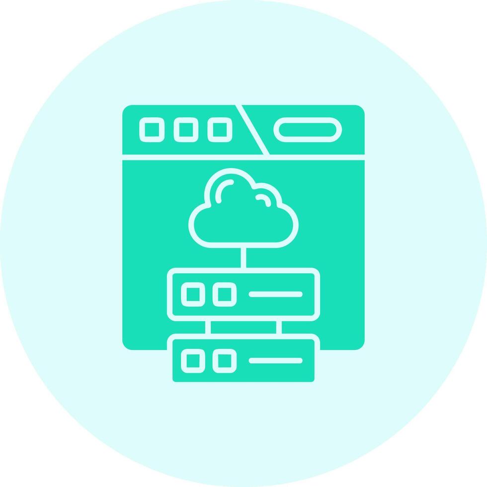 Cloud storage Solid duo tune Icon vector