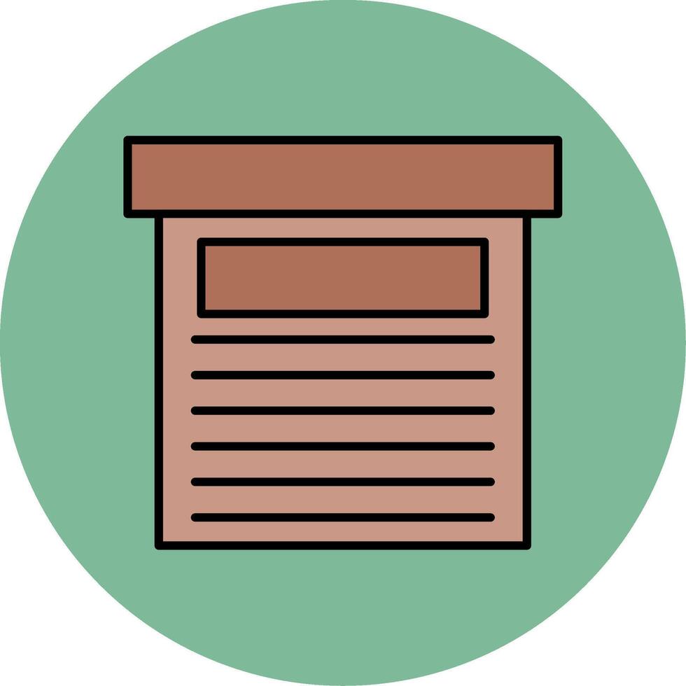 Storage Box Line Filled multicolour Circle Icon vector