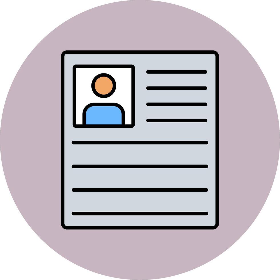 Curriculum Line Filled multicolour Circle Icon vector