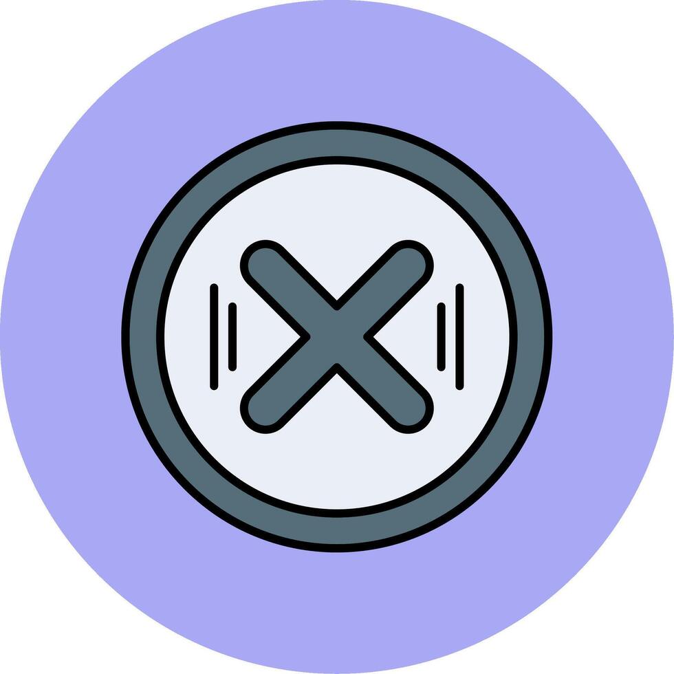 Cancel Line Filled multicolour Circle Icon vector