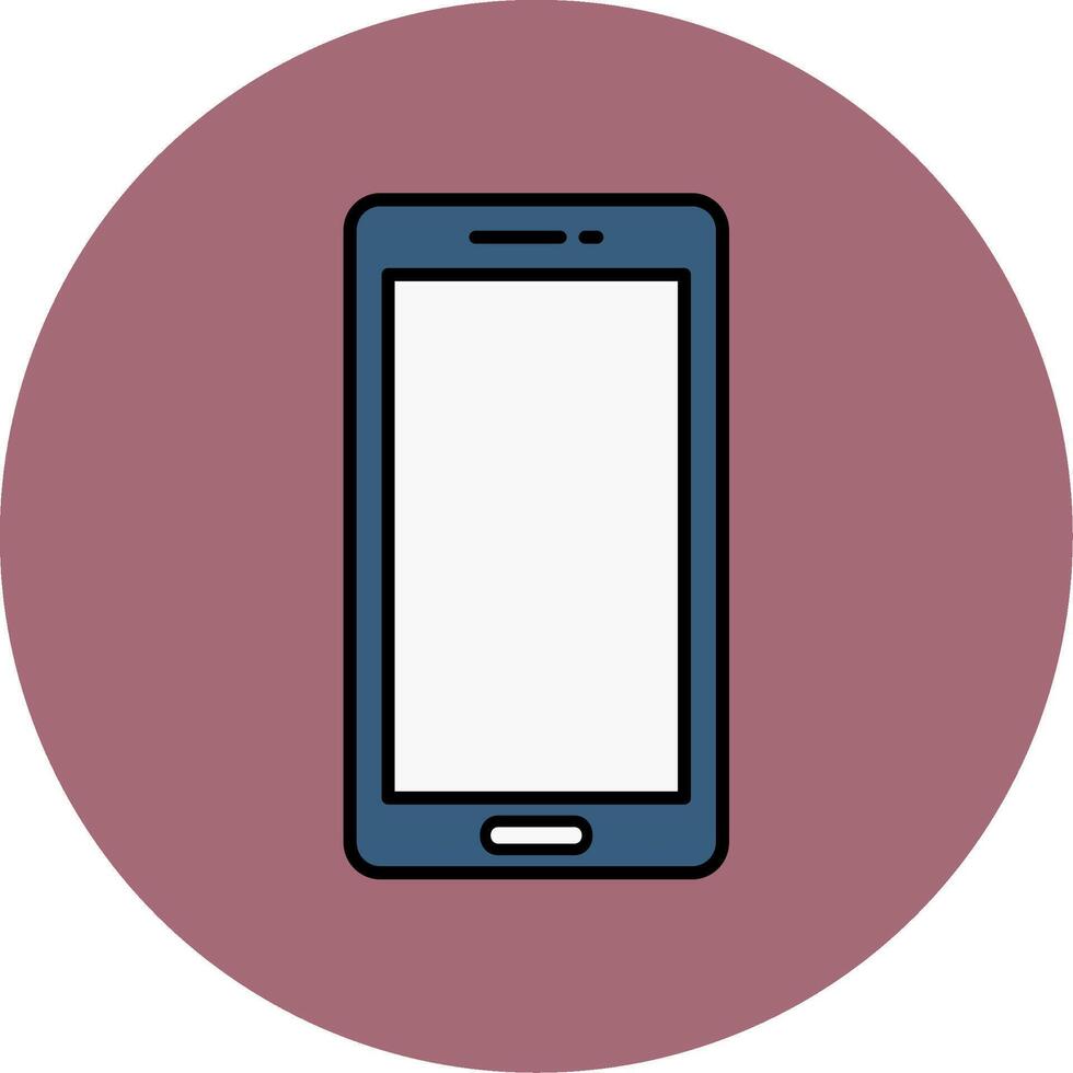 Mobile Phone Line Filled multicolour Circle Icon vector