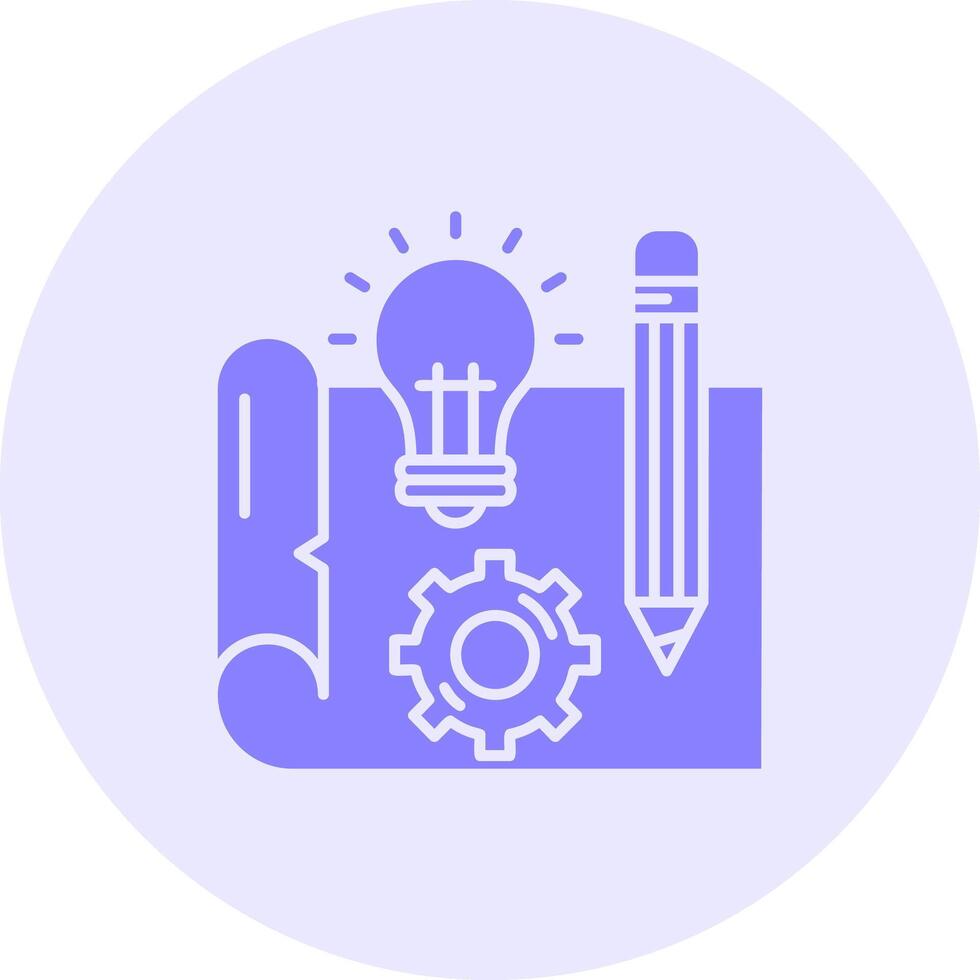 Blueprint Solid duo tune Icon vector