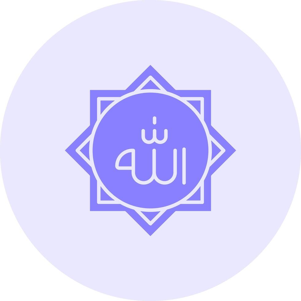 Allah Solid duo tune Icon vector