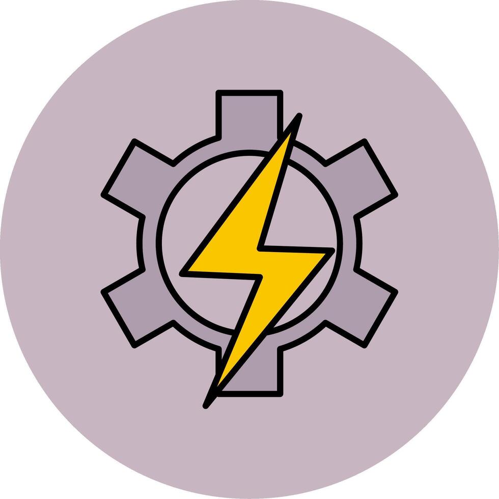 Setting Line Filled multicolour Circle Icon vector