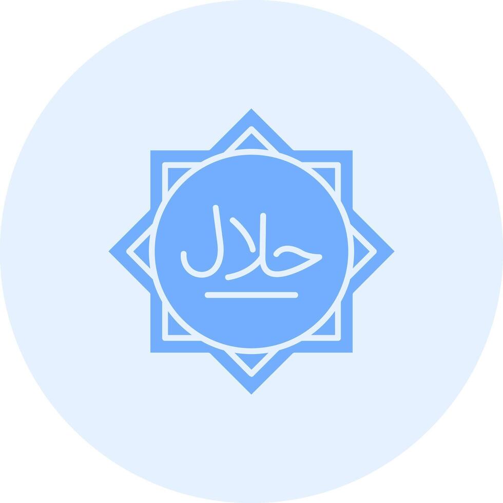 Halal Solid duo tune Icon vector