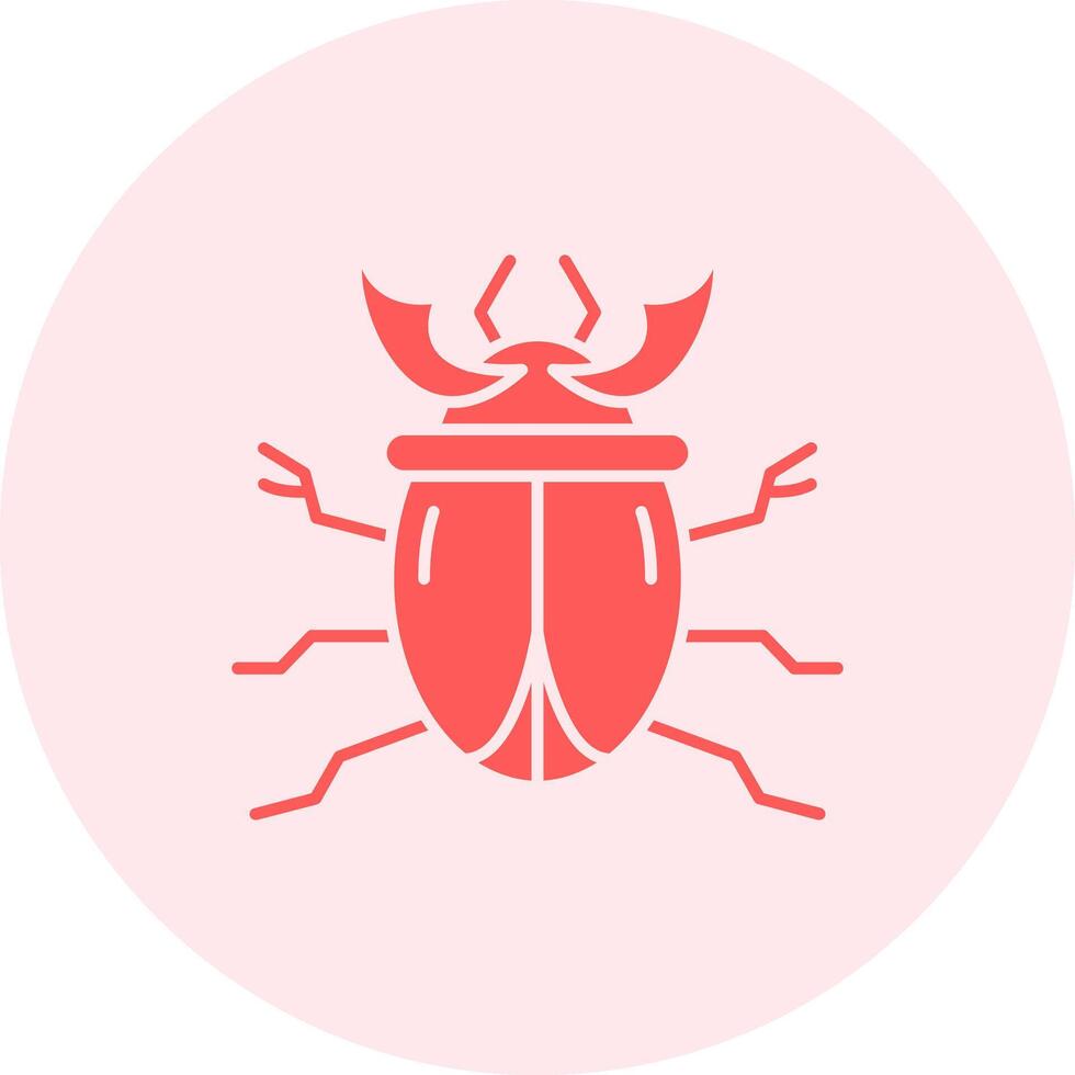 escarabajo sólido dúo melodía icono vector