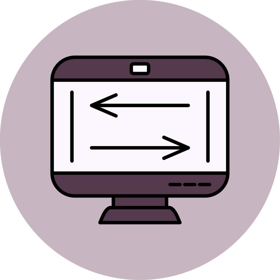 Transfer Line Filled multicolour Circle Icon vector