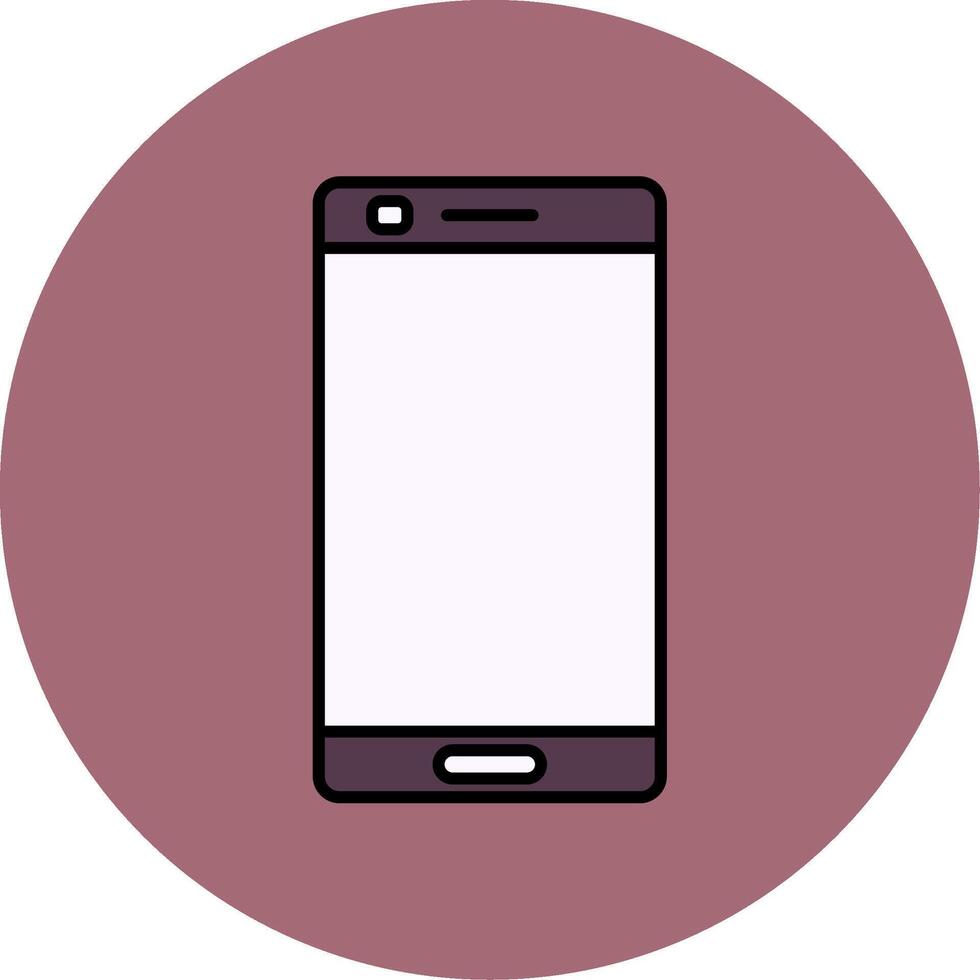 Mobile phone Line Filled multicolour Circle Icon vector