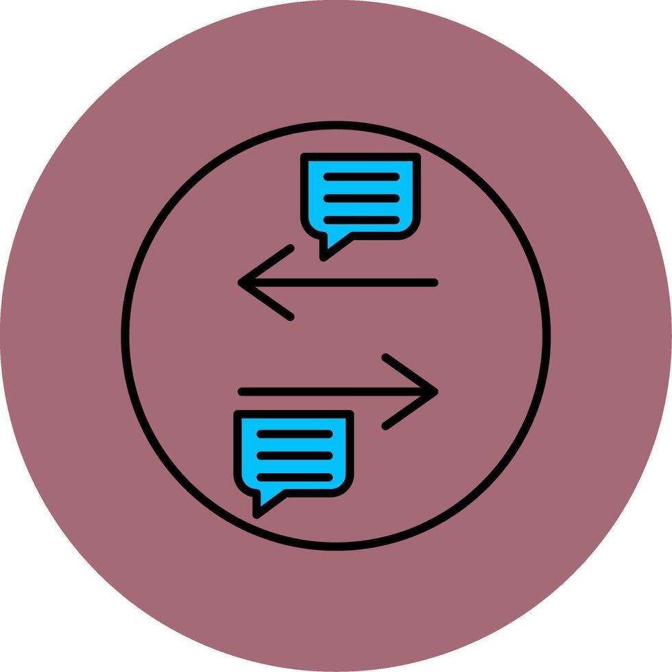 Transfer Line Filled multicolour Circle Icon vector
