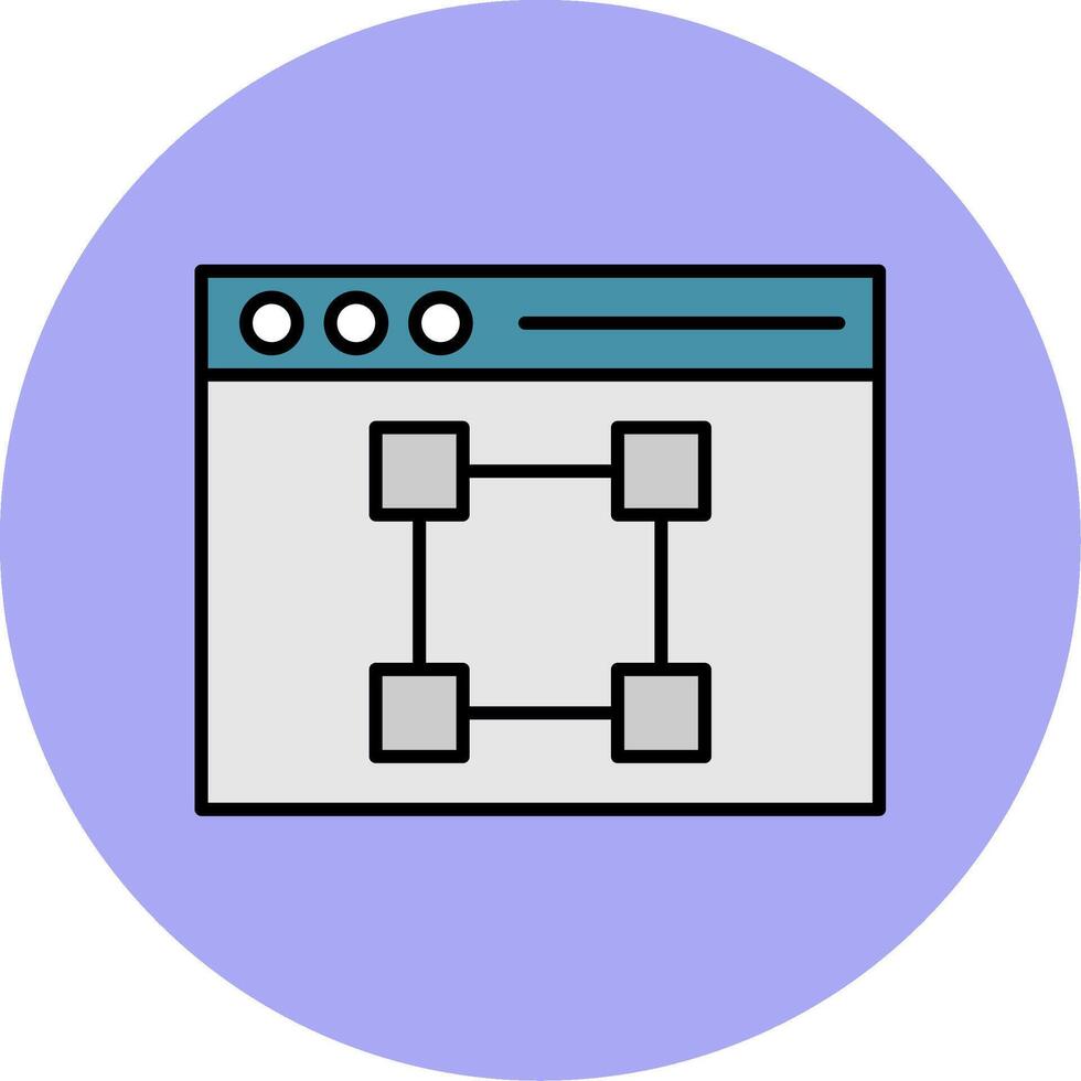 Text Editor Line Filled multicolour Circle Icon vector