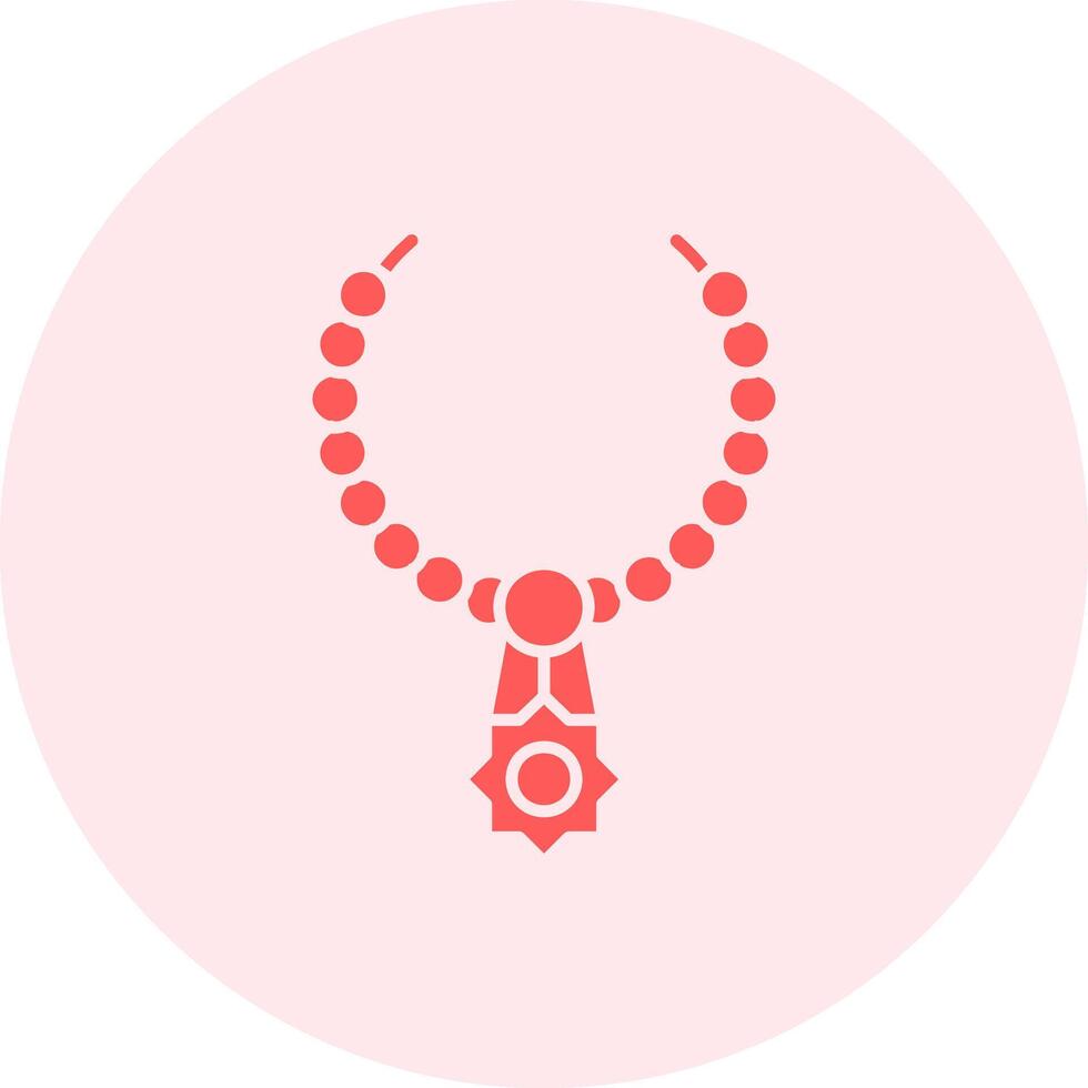 Necklace Solid duo tune Icon vector