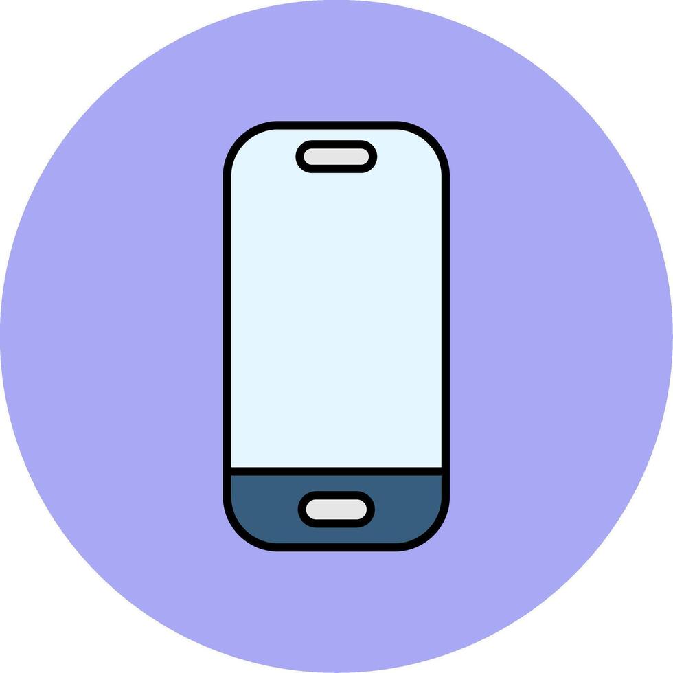 Smartphone Line Filled multicolour Circle Icon vector