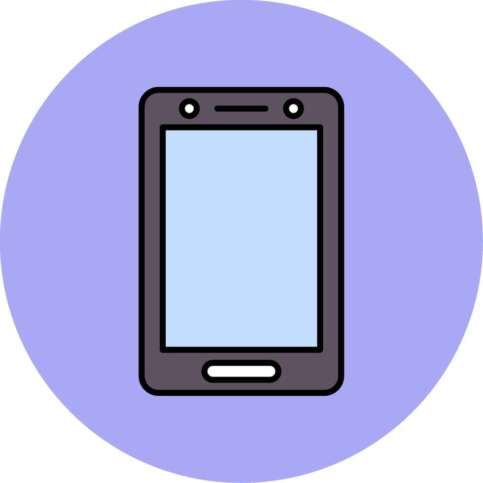 Smartphone Line Filled multicolour Circle Icon vector