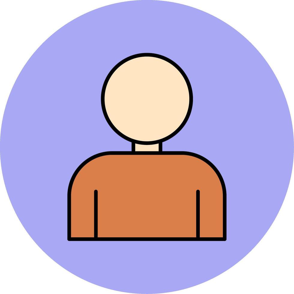 User Line Filled multicolour Circle Icon vector