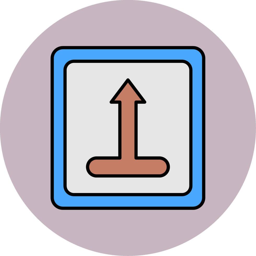 Merge Line Filled multicolour Circle Icon vector