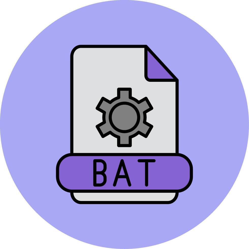 Bat Line Filled multicolour Circle Icon vector