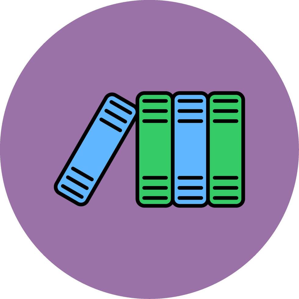 Files Line Filled multicolour Circle Icon vector