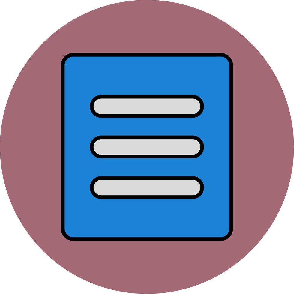 Menu Line Filled multicolour Circle Icon vector