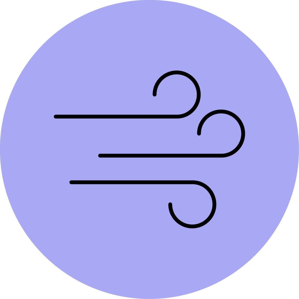 Wind Line Filled multicolour Circle Icon vector