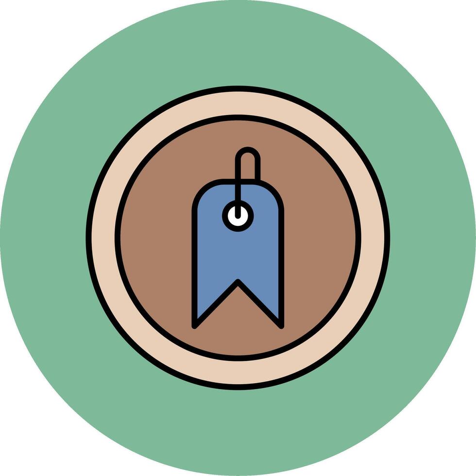 Tag Line Filled multicolour Circle Icon vector