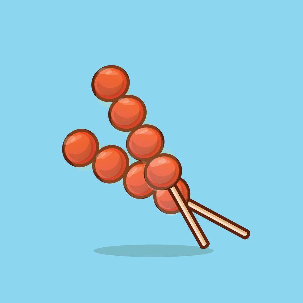 Tanghulu simple cartoon vector illustration chinese traditional food concept icon isolated