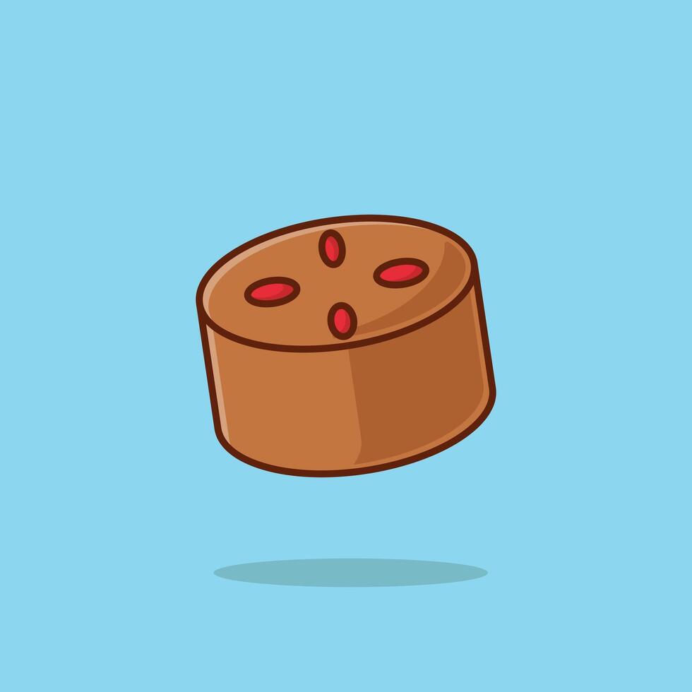 Niangao simple cartoon vector illustration chinese traditional food concept icon isolated