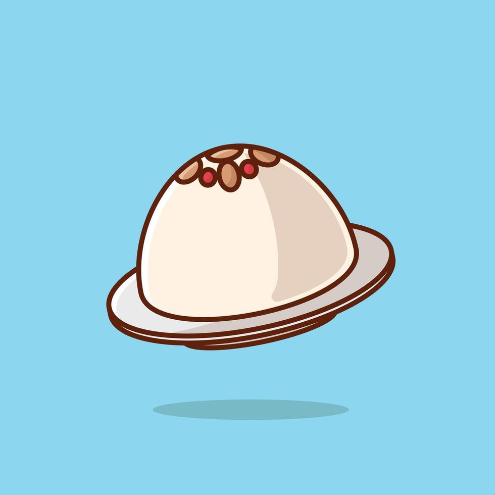 Ba bao fan simple cartoon vector illustration chinese traditional food concept icon isolated