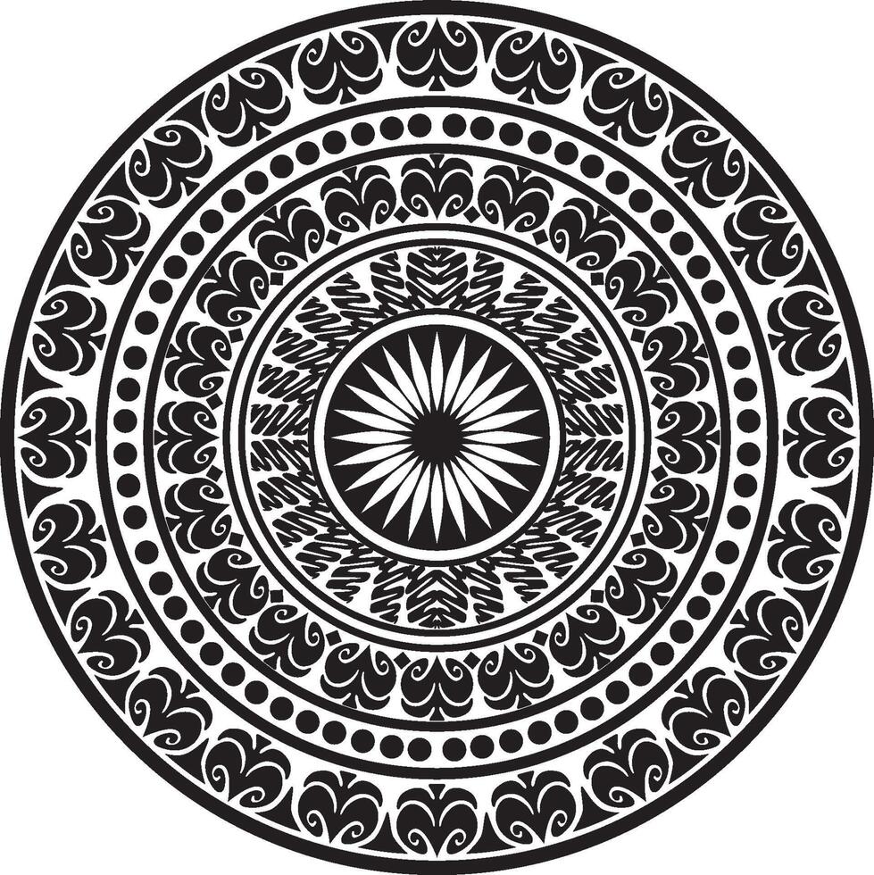 Black Mandala Ornament Vector