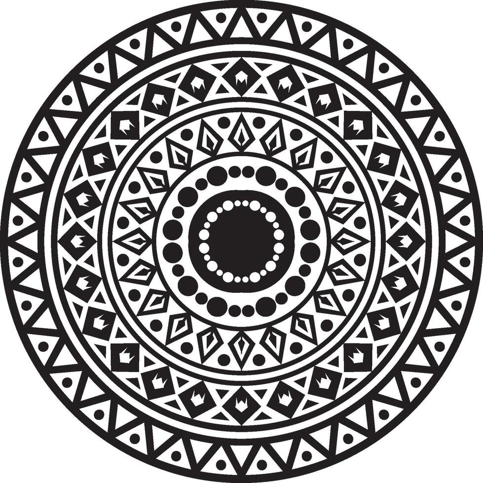 negro mandala ornamento vector