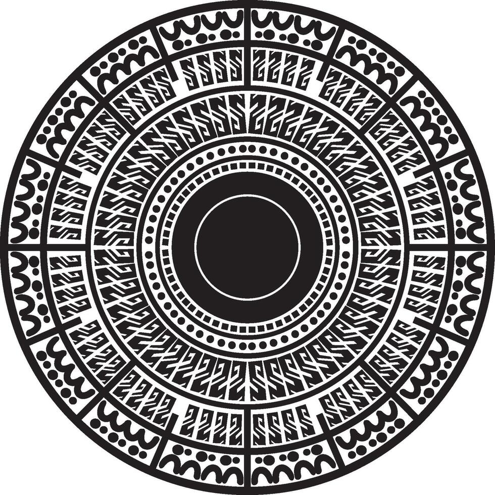 Black Mandala Ornament Vector