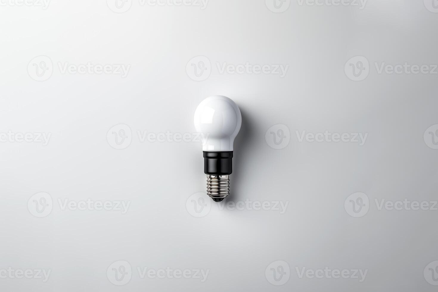 AI generated Light bulb on a white background. Copyspace. The concept of creativity and innovation. photo