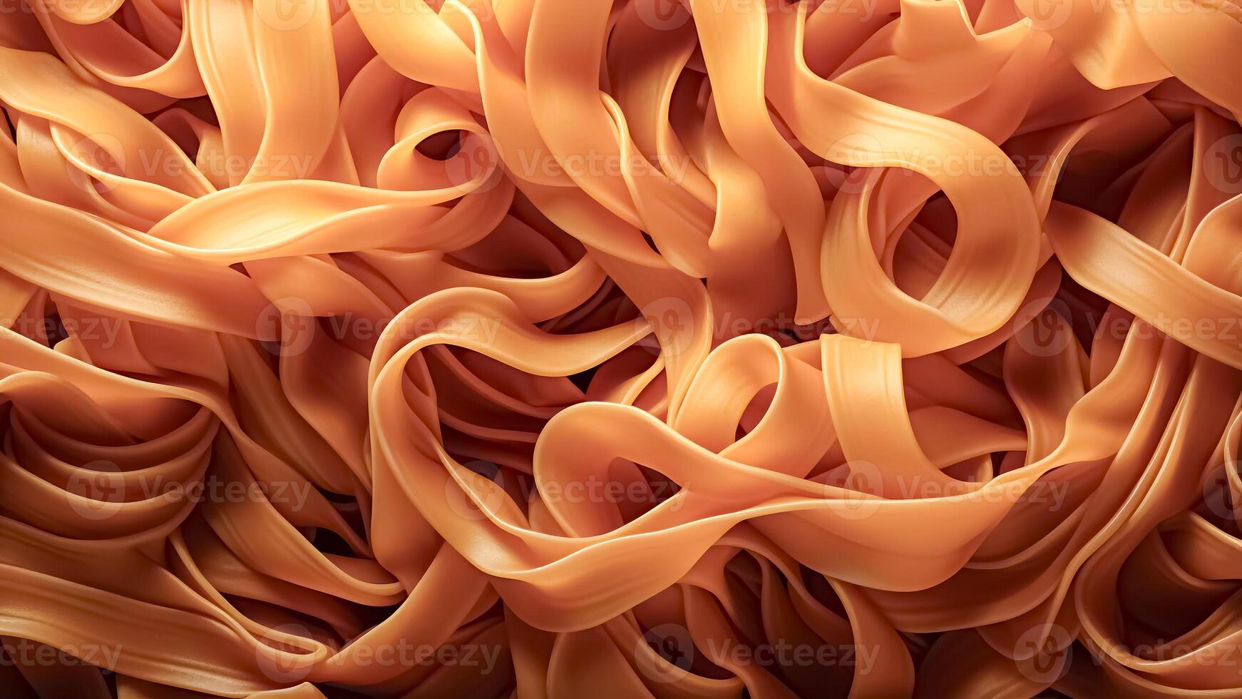 AI generated Abstract background of twisted spaghetti pasta. photo