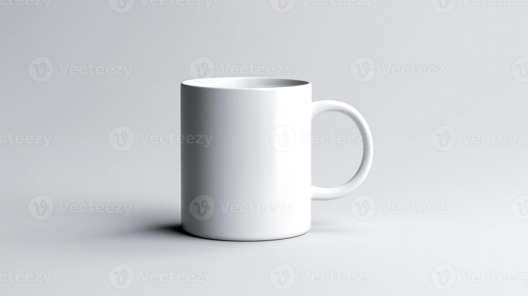 AI generated A Blank White Mug Mockup - Clean and Versatile, Perfect for Branding and Custom Design Presentations. photo