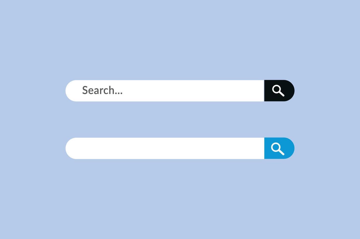 Search Bar for ui, design and web site. website interface element with web icon and push button. vector