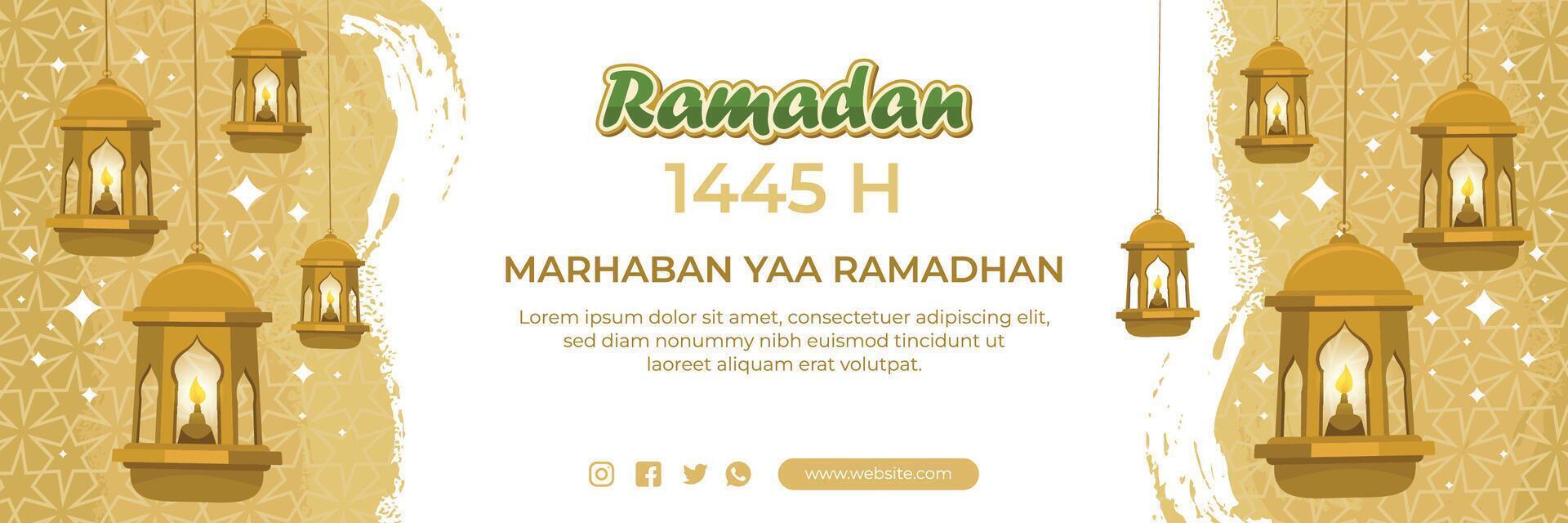 Free beautiful ramadan template vector