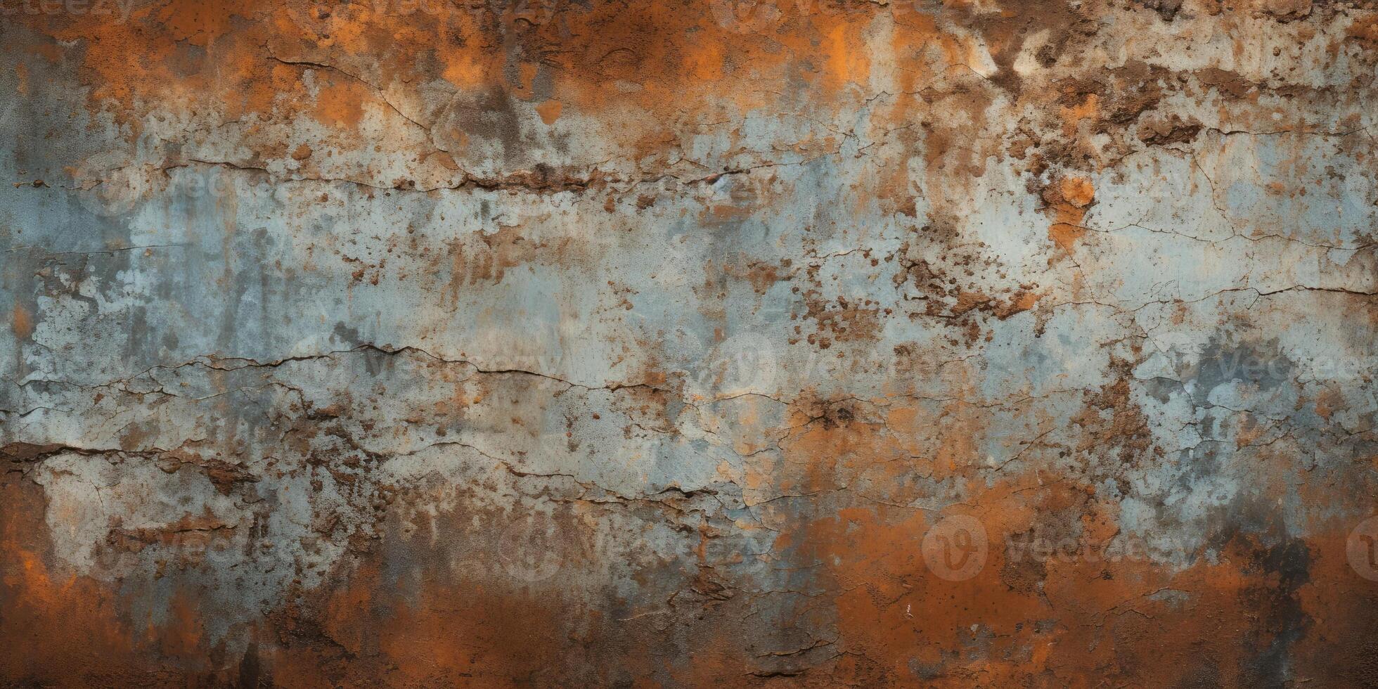 AI generated Rusty grunge texture. Old steel background photo