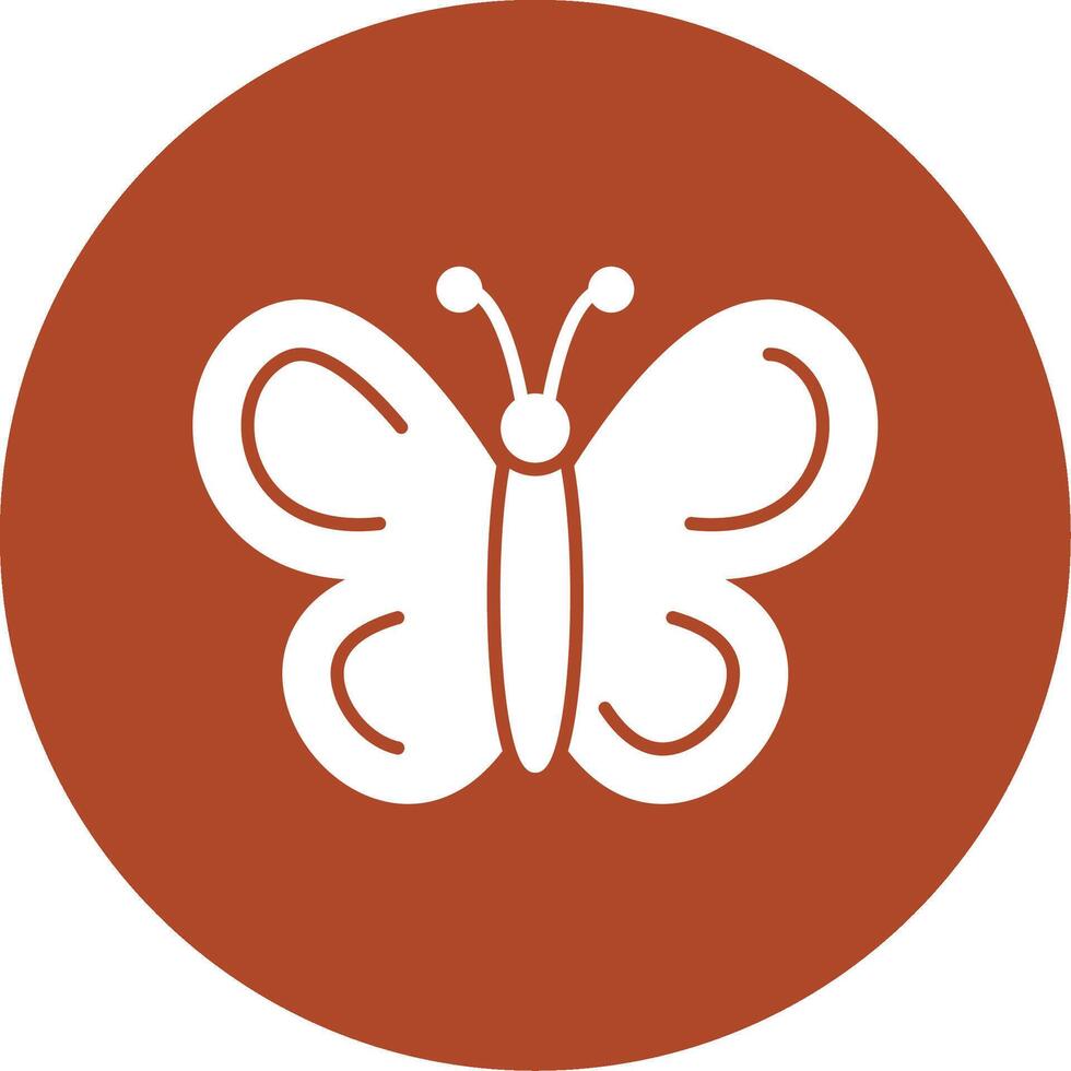 Butterfly Glyph Circle Icon vector