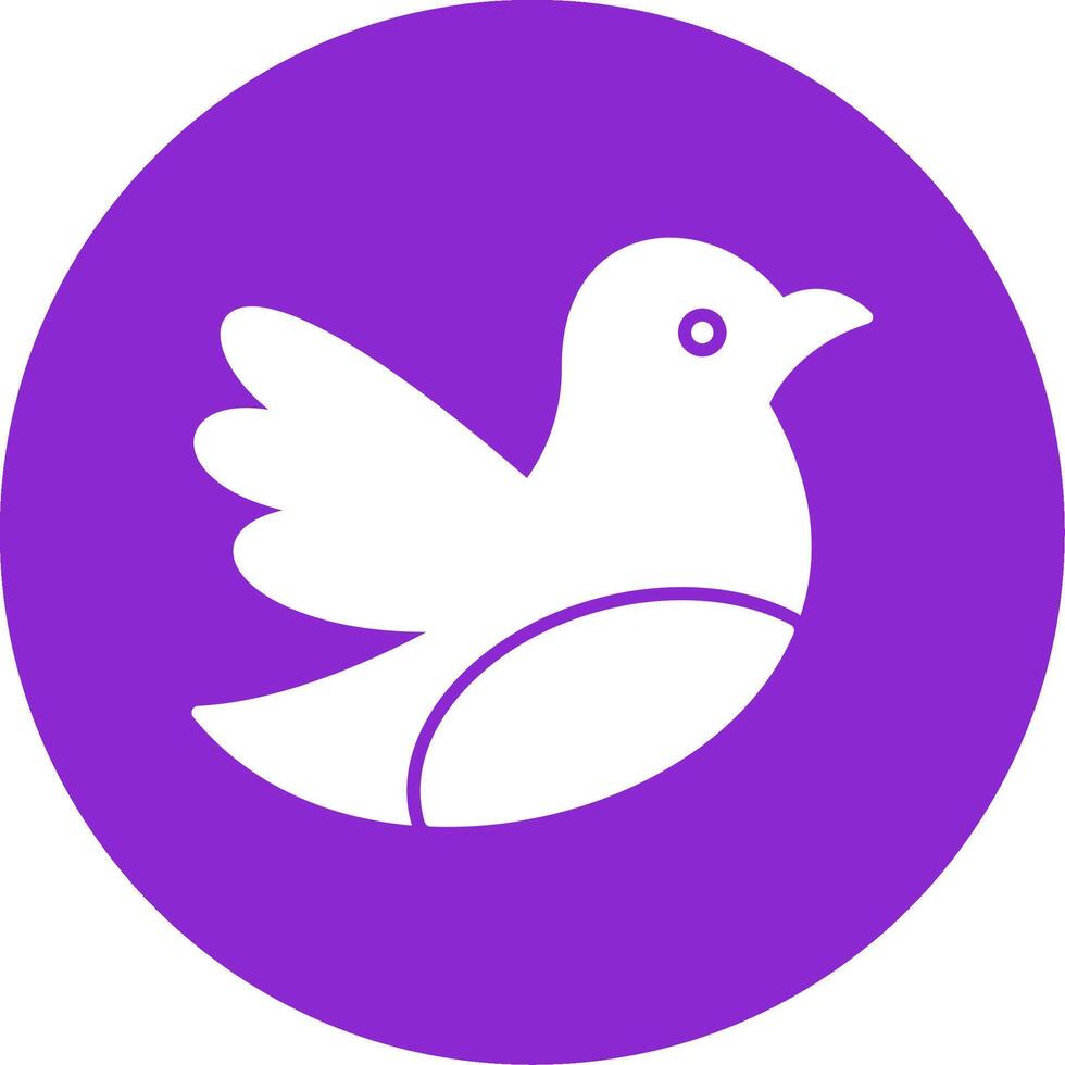 Bird Glyph Circle Icon vector