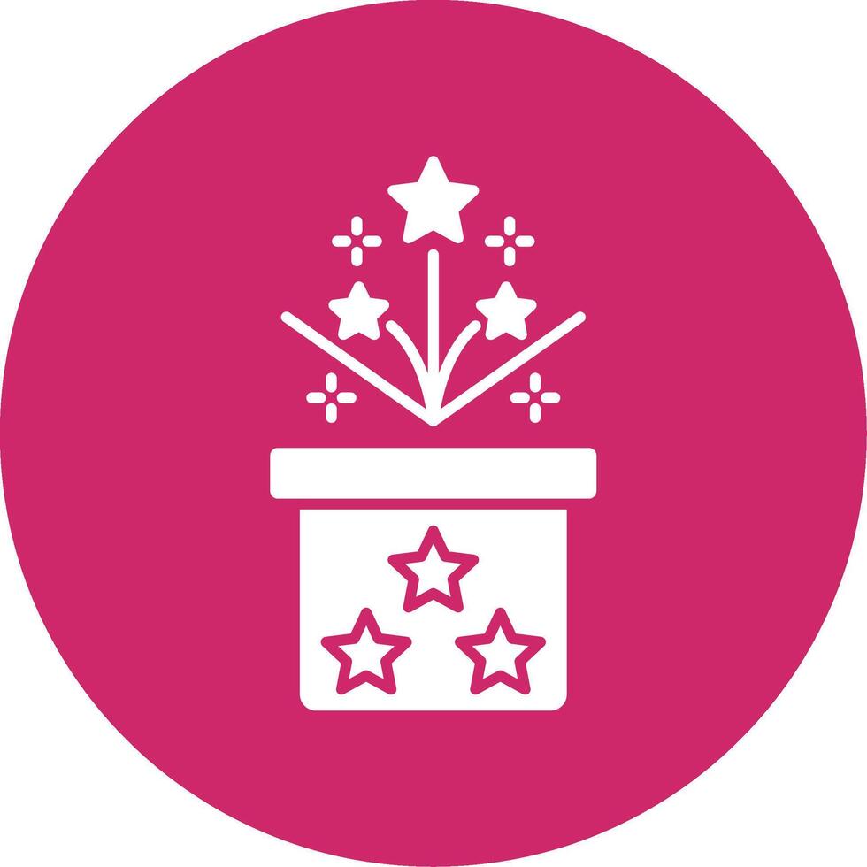 Magic Box Glyph Circle Icon vector
